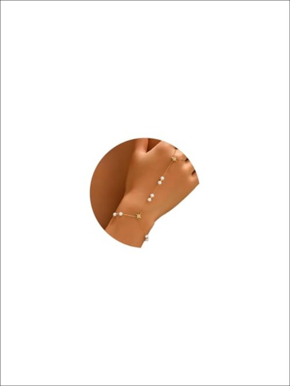 Waterproof 18K Gold Plated Hand Chain Bracelet for Women